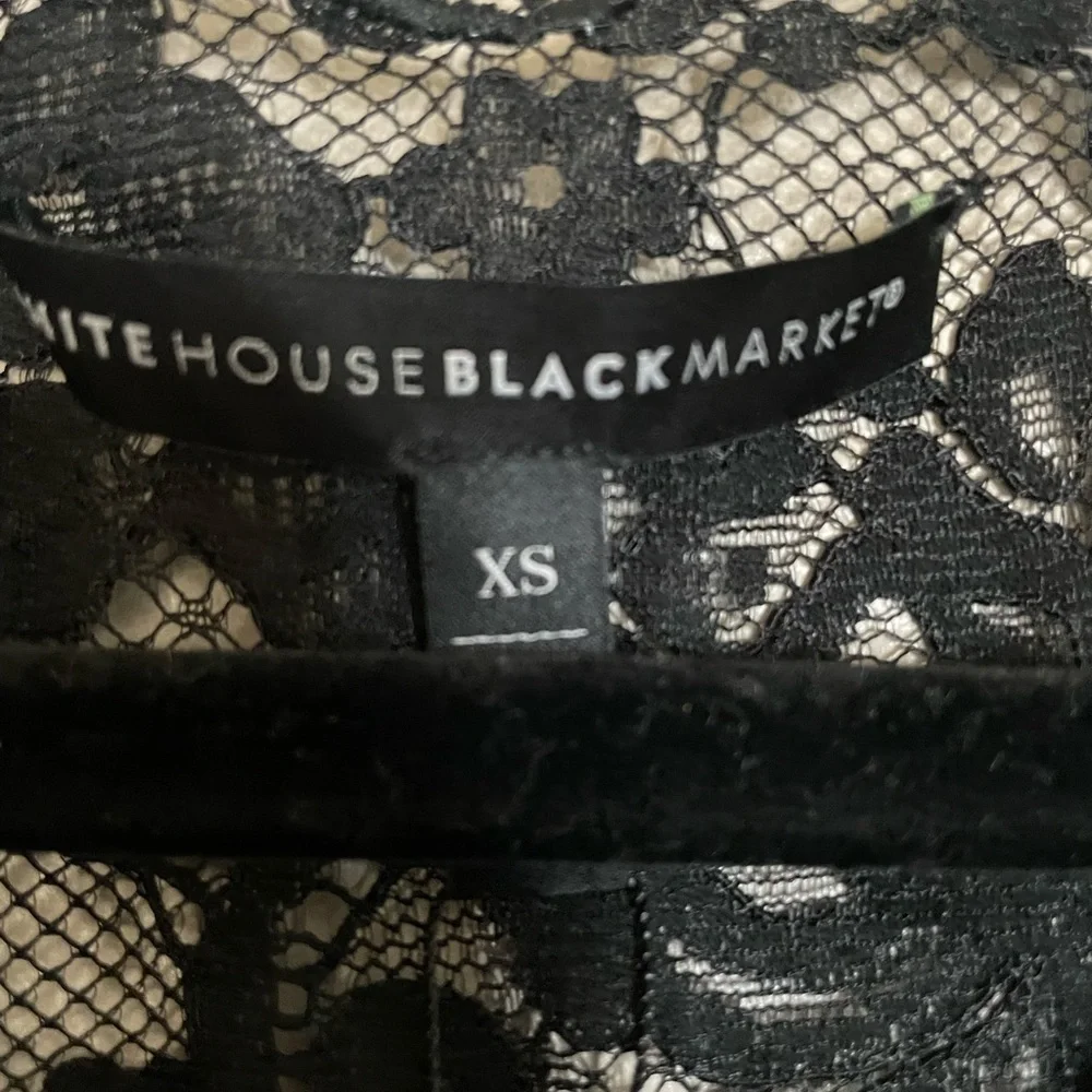 White House Black Market Wool Blend Gray Lace Trim Chemise size XS